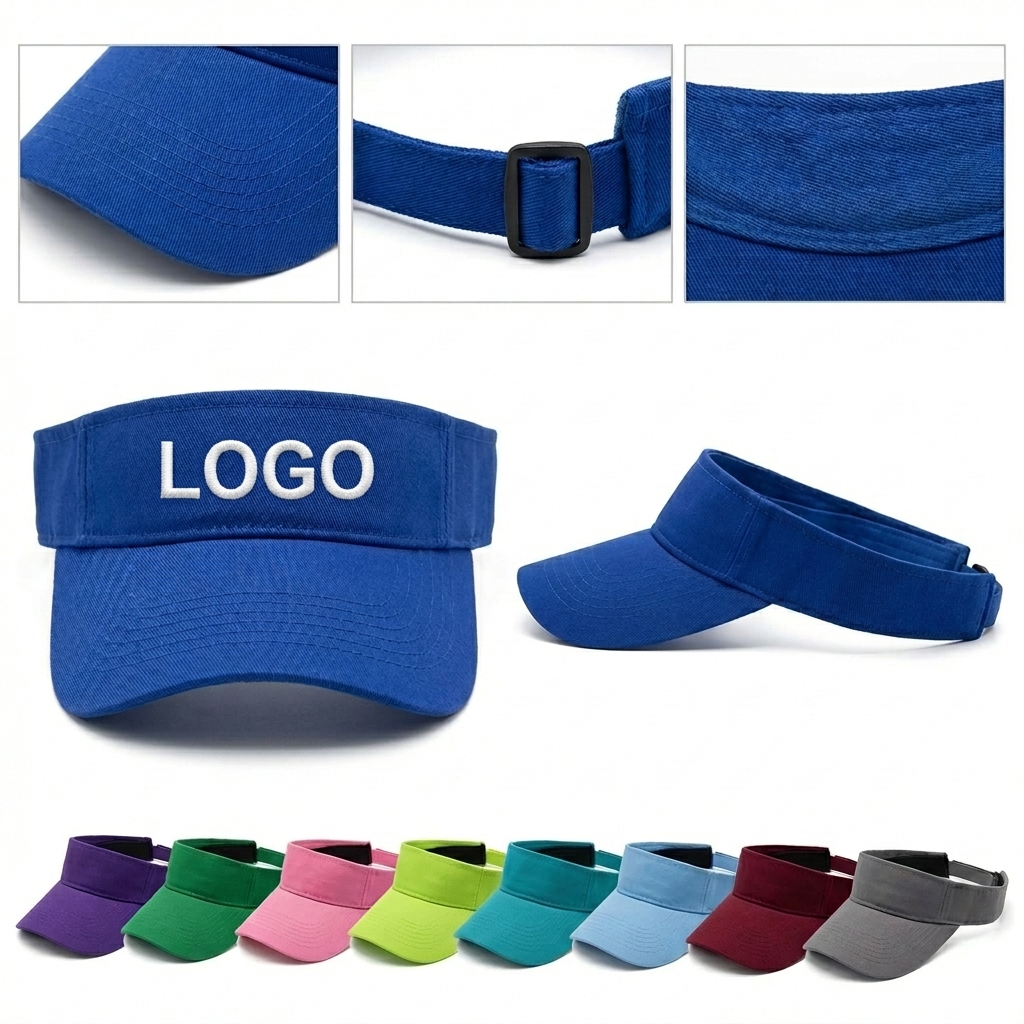 Lightweight UV-Blocking Sports Visor with Structured Brim & Cool Top Design