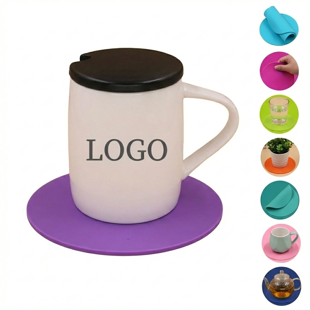 5-Inch Silicone Coaster & Hot Pad Set in Assorted Colors