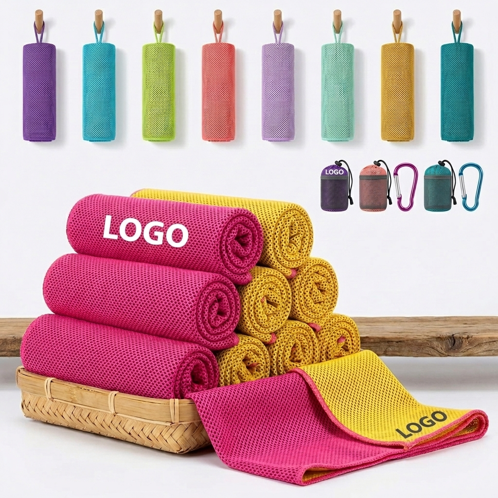 Hyper-Evaporative Breathable Mesh Instant Cooling Towel for Sports & Fitness