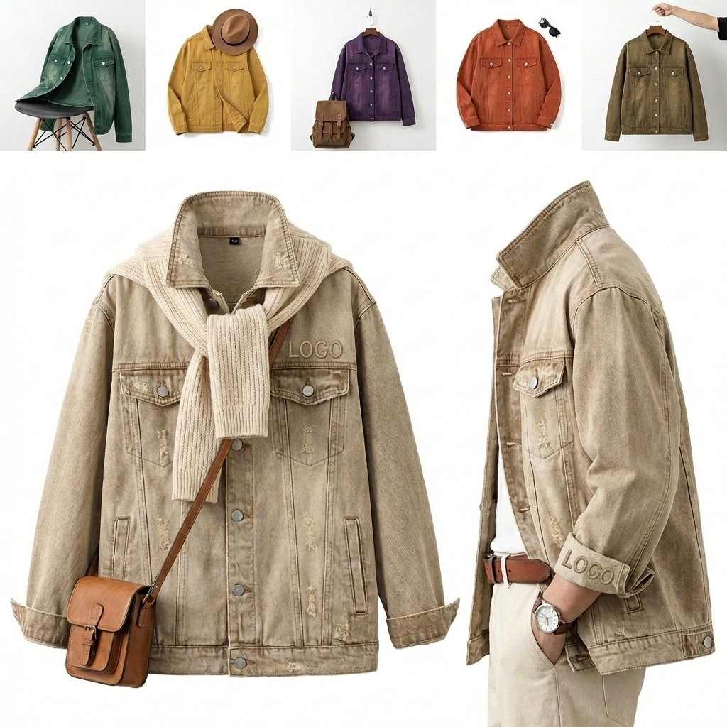 Vintage Comfort Denim Shacket Jacket for Casual Everyday Wear