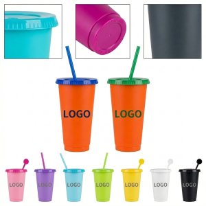BPA-Free Double-Wall Insulated Tumbler with Lid and Straw - 12 oz Reusable Party Cup