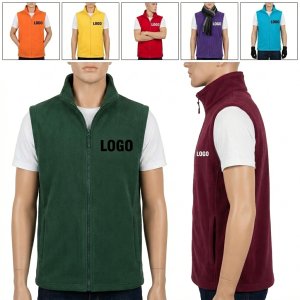 Premium Soft Polyester Fleece Vest for Men - Warm & Functional Outdoor Wear