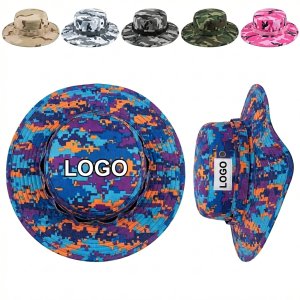 Customizable Sun Protection Bucket Hat with Moisture-Wicking Band