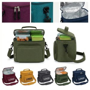 Insulated Lunch Bag with Adjustable Shoulder Strap & 12-Hour Temperature Control