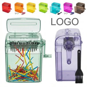 Manual Hand-Crank Paper Shredder for Secure Document Destruction