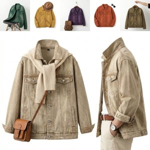 Vintage Comfort Denim Shacket Jacket for Casual Everyday Wear