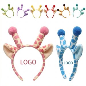 Funny Long Neck Deer Antler Headwear for Costume and Skincare